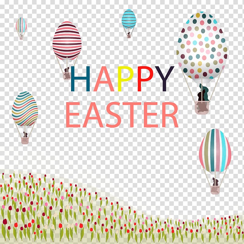 Hot air balloon Graphic design Sofa bed, Easter bunny sitting on a hot air balloon material transparent background PNG clipart