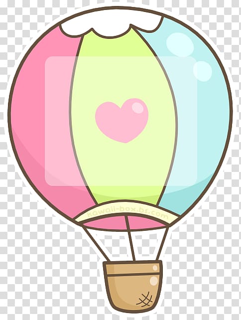 Hot air balloon Food Line, kawaii ice cream transparent background PNG clipart