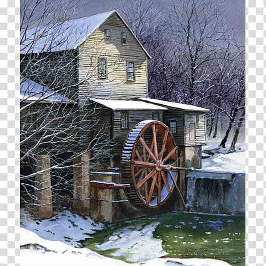 Robert A. Tino Gallery Winter House Artist Cottage, winter transparent background PNG clipart