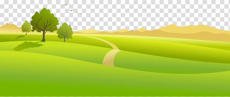 , Meadow Ground with Trees , three green trees illustration transparent background PNG clipart