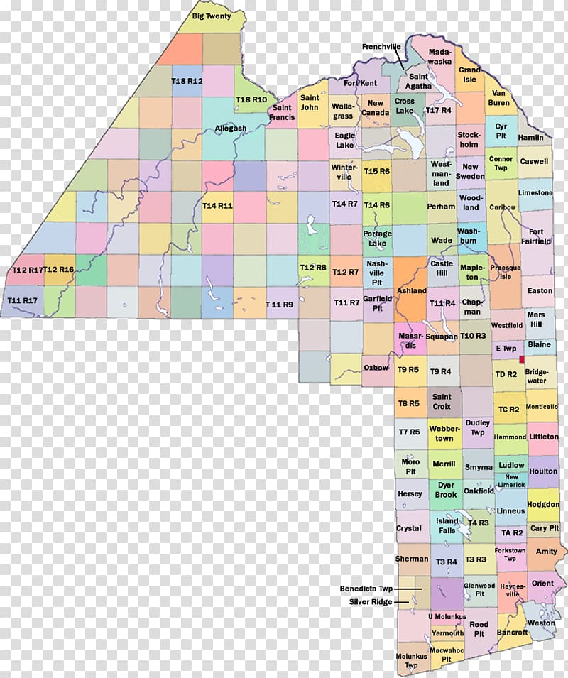 Benedicta Map County town, map transparent background PNG clipart