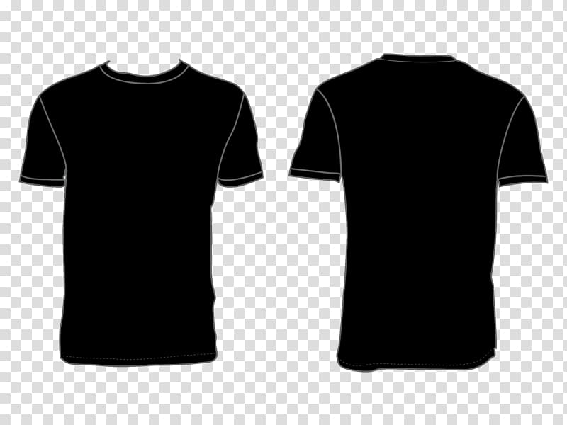 black crew-neck shirt collage, T-shirt Polo shirt Clothing, versus transparent background PNG clipart