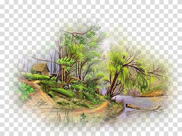 Oil painting Art Landscape painting, painting transparent background PNG clipart