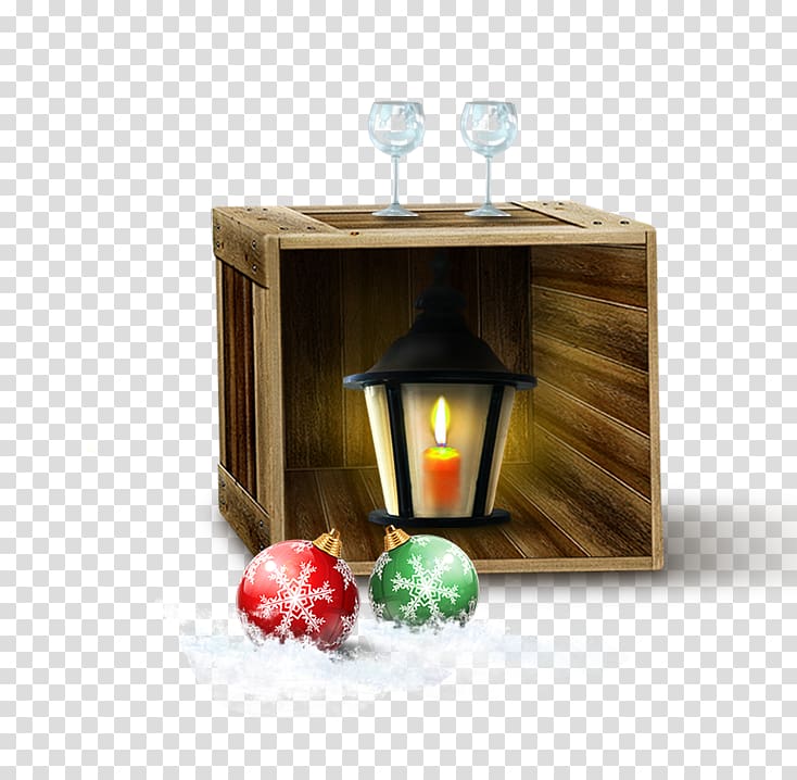 Lighting Candle Lantern, Wooden box red candles transparent background PNG clipart
