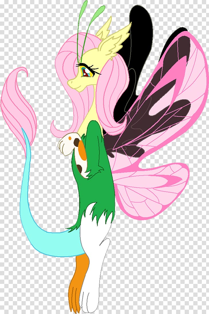 Fluttershy Rarity Pinkie Pie Rainbow Dash Butterfly, sick child transparent background PNG clipart