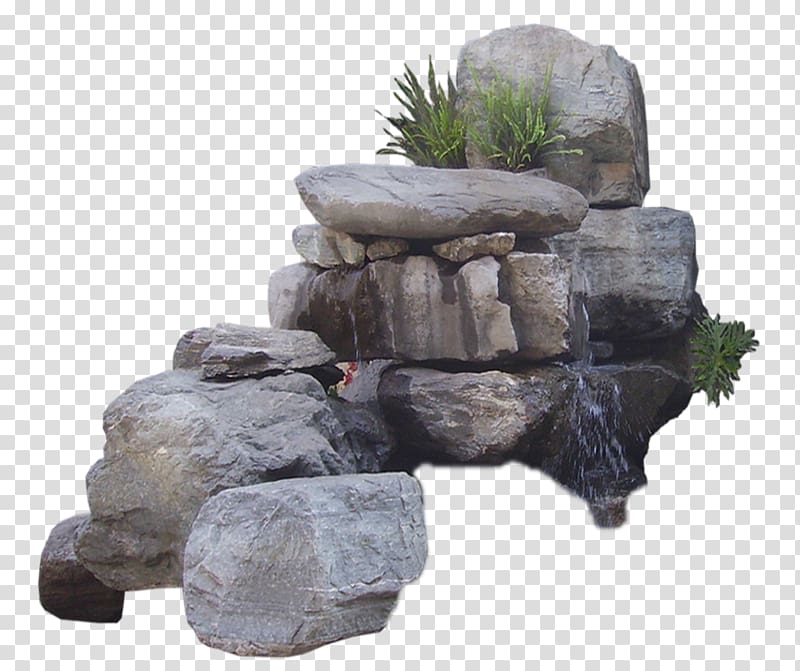 gray water fountain, , stone transparent background PNG clipart