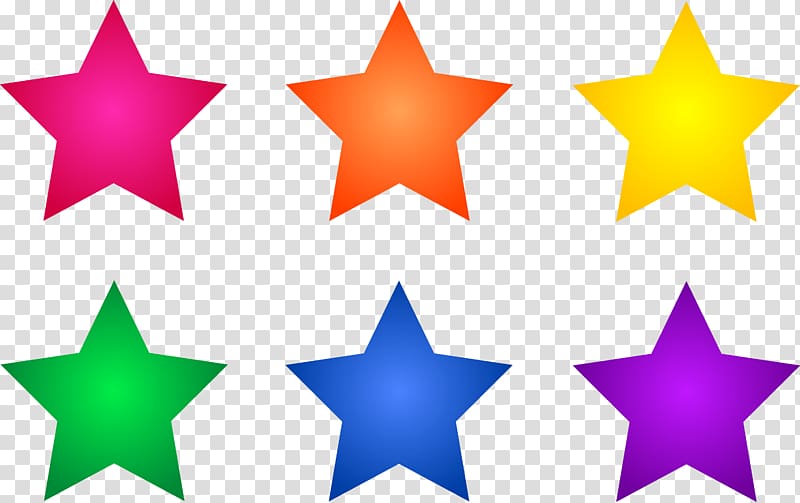 six assorted-color stars art, Star Awards Wedding, Star transparent background PNG clipart