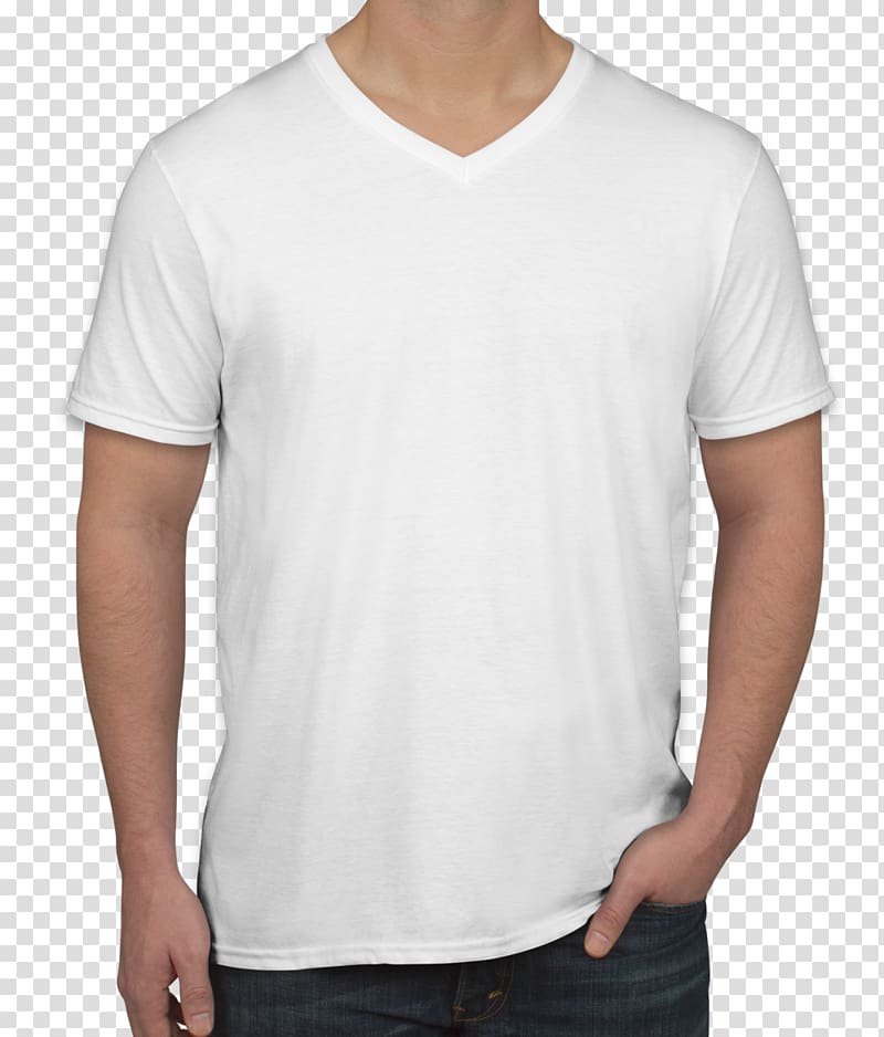 T-shirt Sleeve Neckline Gildan Activewear White, T-shirt transparent background PNG clipart