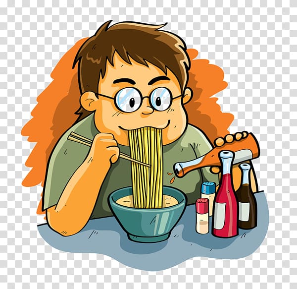 Ramen Chinese noodles Japanese Cuisine Chinese cuisine graphics, hungry man transparent background PNG clipart