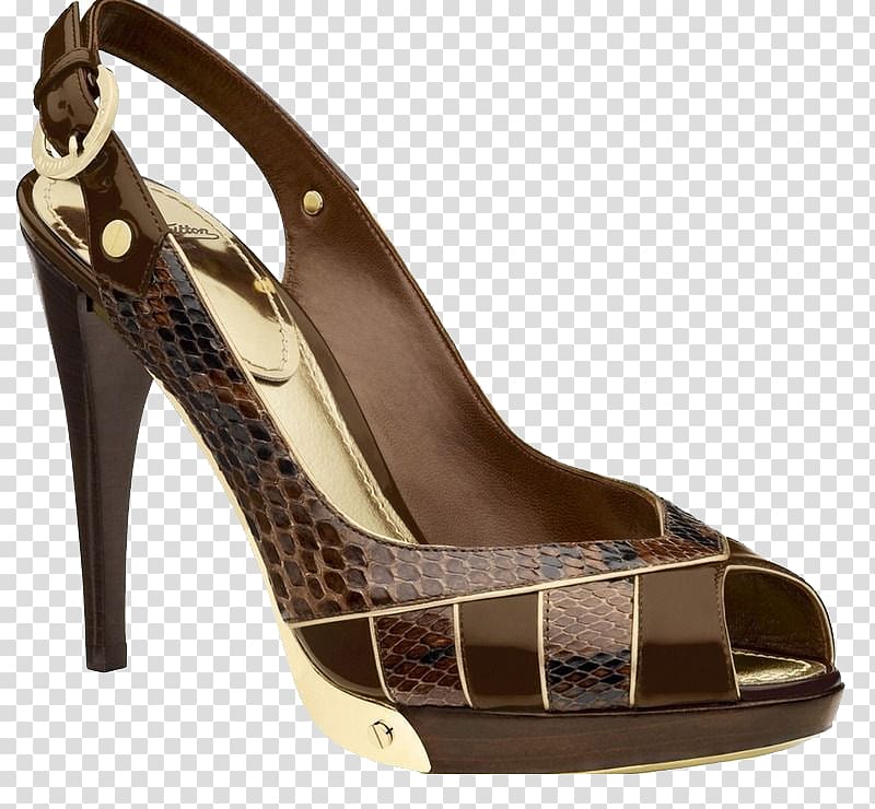 Court shoe High-heeled footwear Louis Vuitton Sandal, Ms. high-heeled snakeskin sandals transparent background PNG clipart