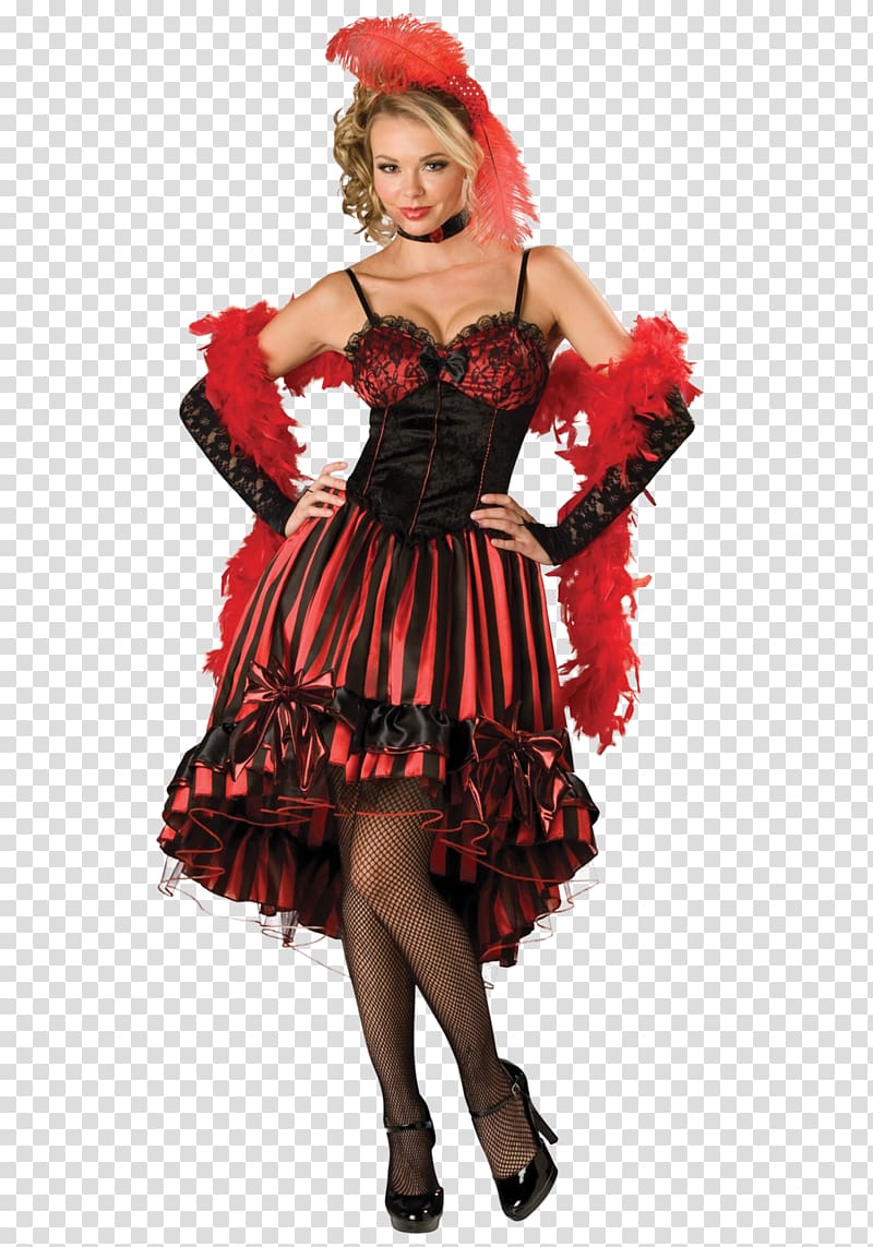 American frontier Halloween costume Western saloon Dress, pin up transparent background PNG clipart