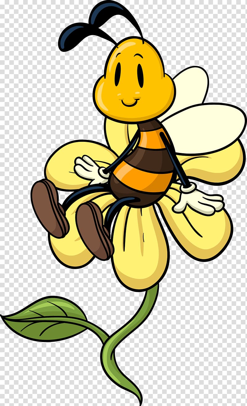 character bee on flower , Fly Guy and the Alienzz (Fly Guy #18) 3D computer graphics, cute cartoon animal insect Bee transparent background PNG clipart