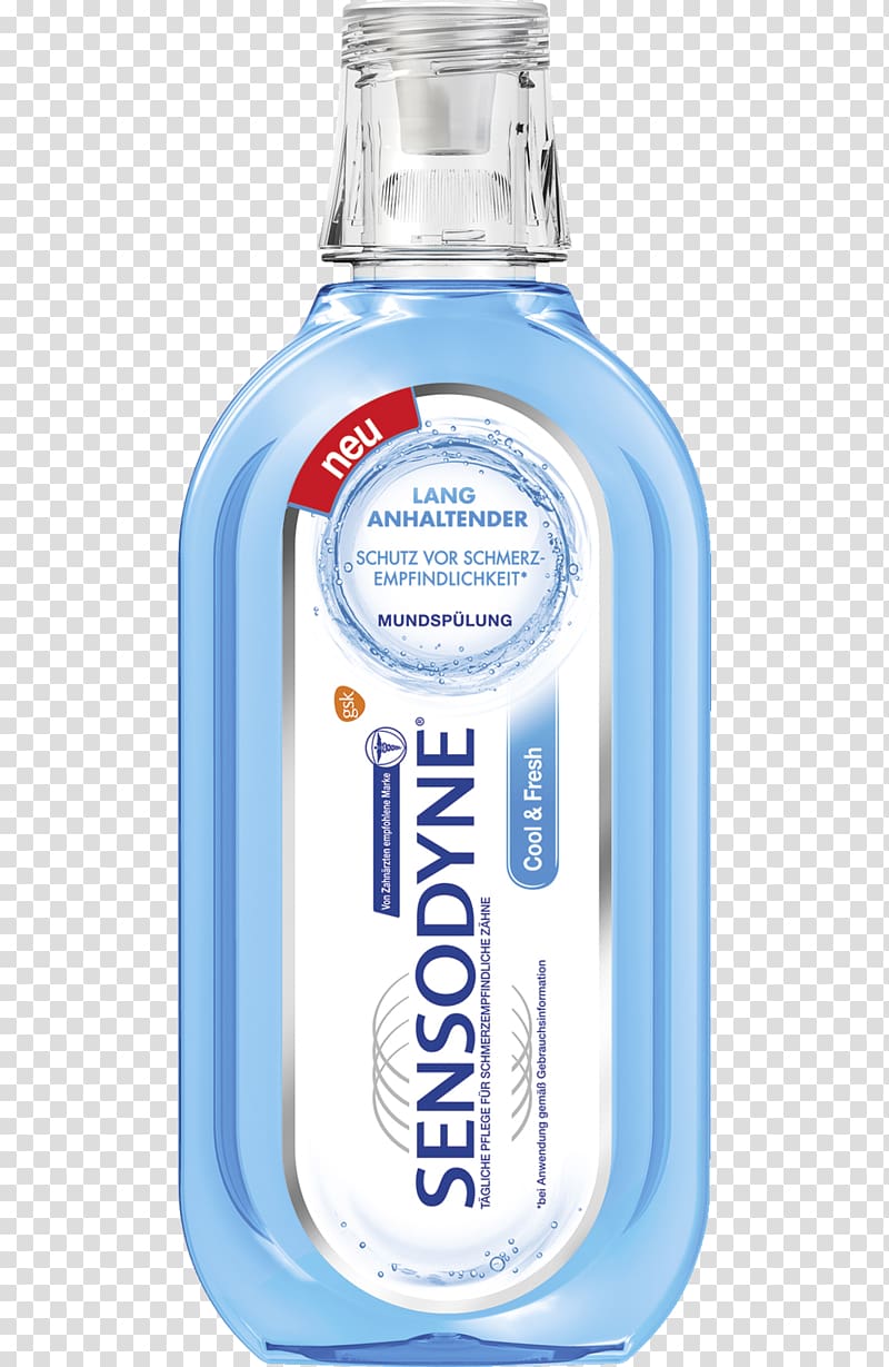 Mouthwash Toothpaste Sensodyne, fresh and cool transparent background PNG clipart