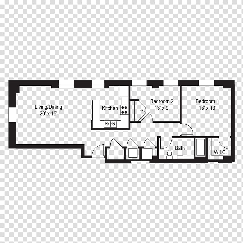 Floor plan Apartment, Rosslyn transparent background PNG clipart