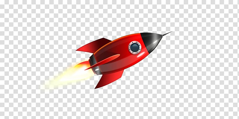 Red , rocket transparent background PNG clipart