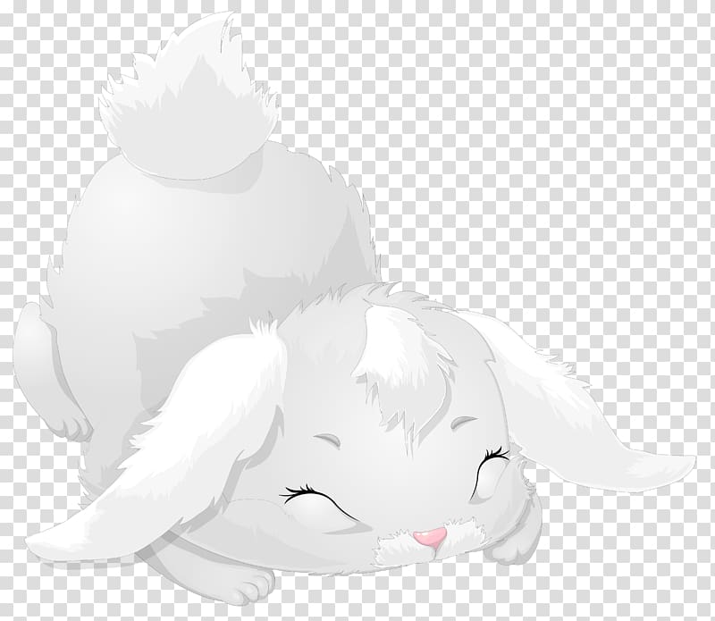 white rabbit illustration, Kitten Whiskers Cat Dog Canidae, Cute White Bunny Cartoon transparent background PNG clipart