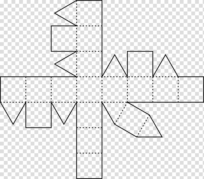 Rhombicuboctahedron Paper Net Polyhedron Square, triangle background transparent background PNG clipart