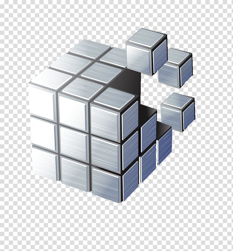 Drawing Illustration, Silver Cube transparent background PNG clipart