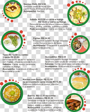 Vegetarian cuisine Mexican cuisine Restaurant Nachos Menu, Menu transparent background PNG clipart thumbnail