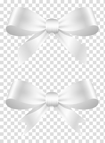 white bow transparent background PNG clipart