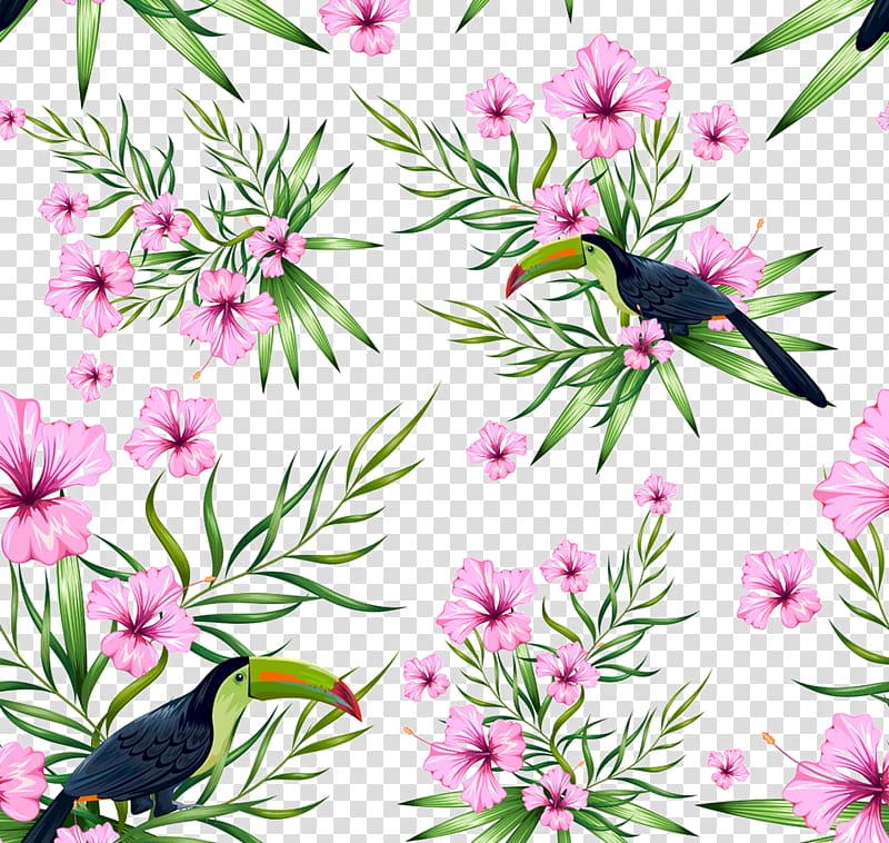 hawaii flower pattern transparent background PNG clipart