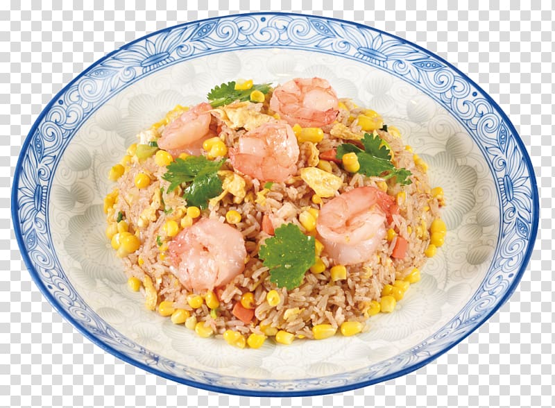 Thai fried rice Yangzhou fried rice Nasi goreng Thai cuisine, fried shrimp transparent background PNG clipart