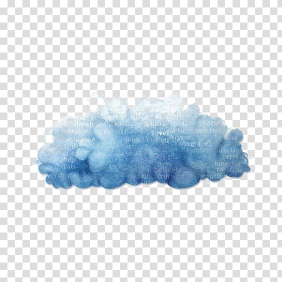 Cloud Watercolor painting , Hand painted clouds material transparent background PNG clipart