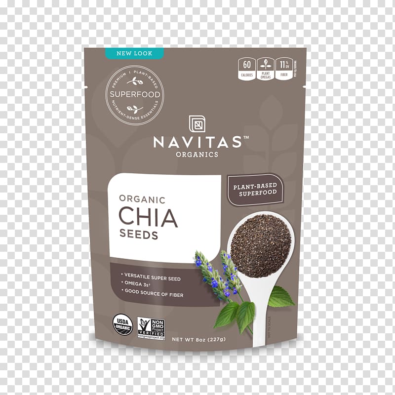 Organic food Raw foodism Chia seed Omega-3 fatty acids, others transparent background PNG clipart