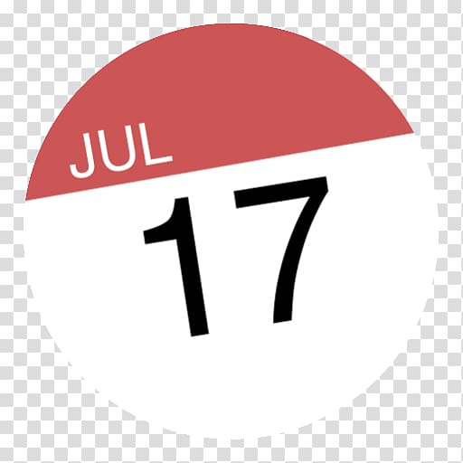 date July 17th logo, angle text brand trademark, App Calendar transparent background PNG clipart