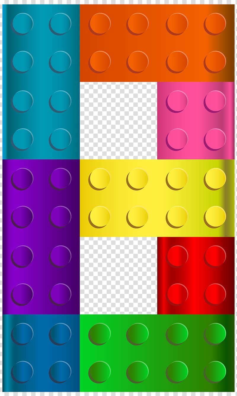 several assorted-color interlocking blocks, Lego Dimensions , Lego Number Eight transparent background PNG clipart