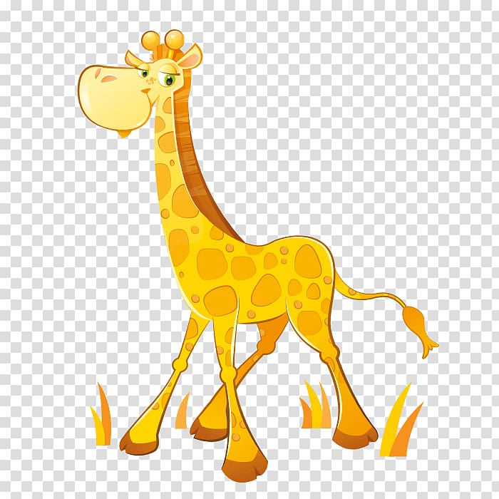 Giraffe Wall decal Sticker , giraffe illustration transparent background PNG clipart
