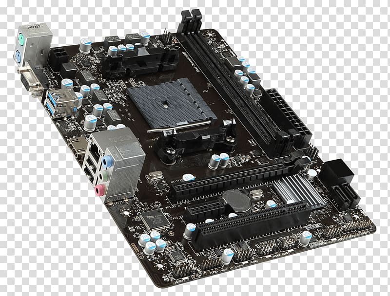 Motherboard Socket FM2+ microATX MSI, power socket transparent background PNG clipart