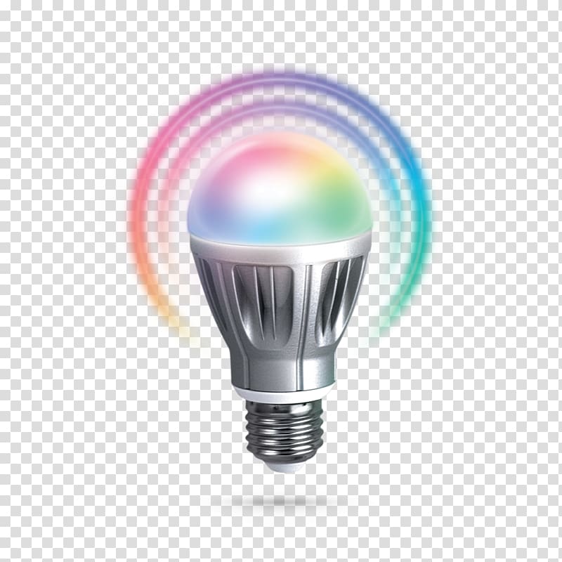 Incandescent light bulb LED lamp RGB color model Z-Wave, light transparent background PNG clipart