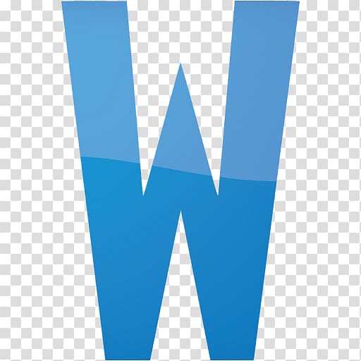 Blue Computer Icons Letter Font, letter w transparent background PNG clipart