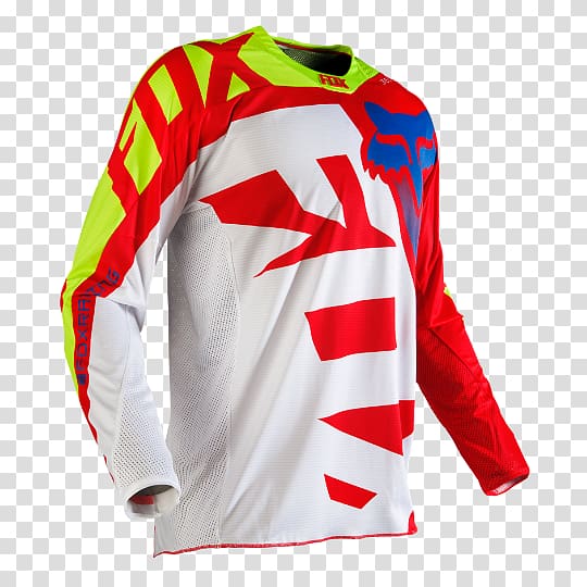 T-shirt Fox Racing Jersey Motocross Clothing, T-shirt transparent background PNG clipart