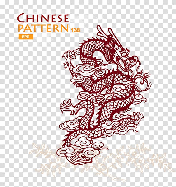 China Chinese dragon Illustration, Chinese dragon style icon transparent background PNG clipart