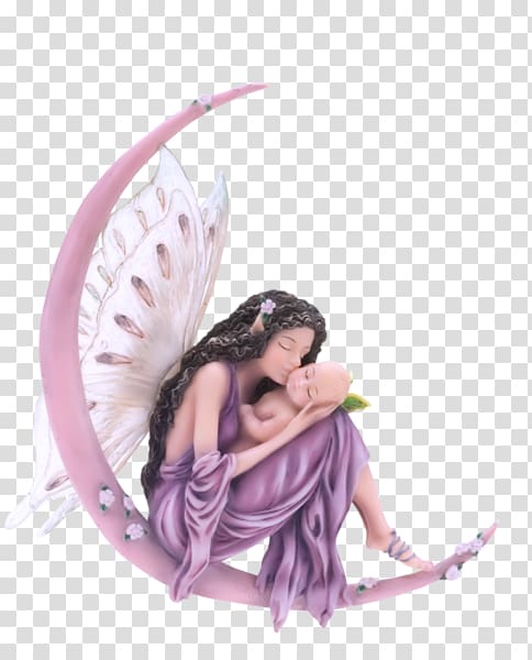 Angel Child Mother Lilium Figurine, angel transparent background PNG clipart