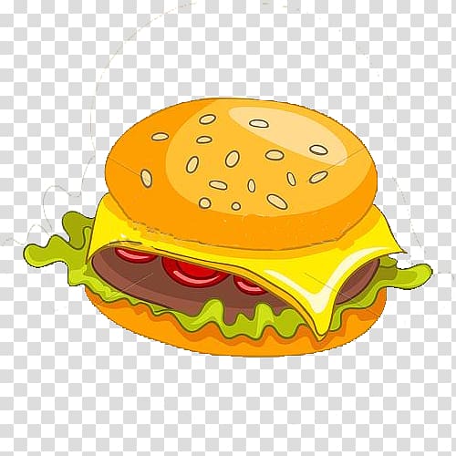 Hamburger Cheeseburger Fast food Cartoon, Cartoon crab Fort transparent background PNG clipart