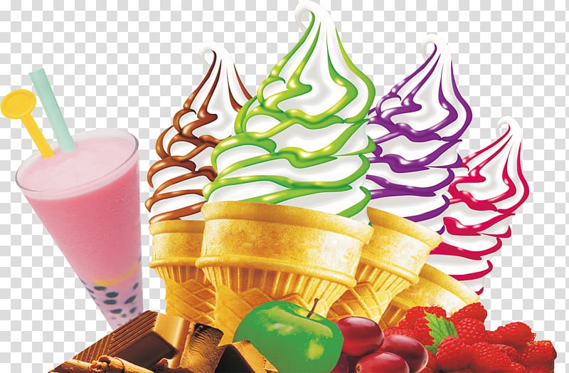Ice cream cone Frozen yogurt Ice pop, Ice cream transparent background PNG clipart