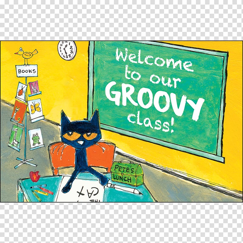 Pete the Cat Poster Paper School, Cat transparent background PNG clipart