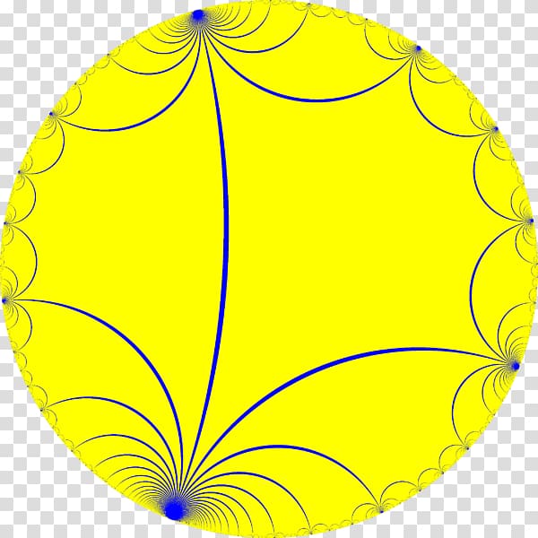 Circle Tessellation Hyperbolic geometry Infinite-order hexagonal tiling, circle transparent background PNG clipart