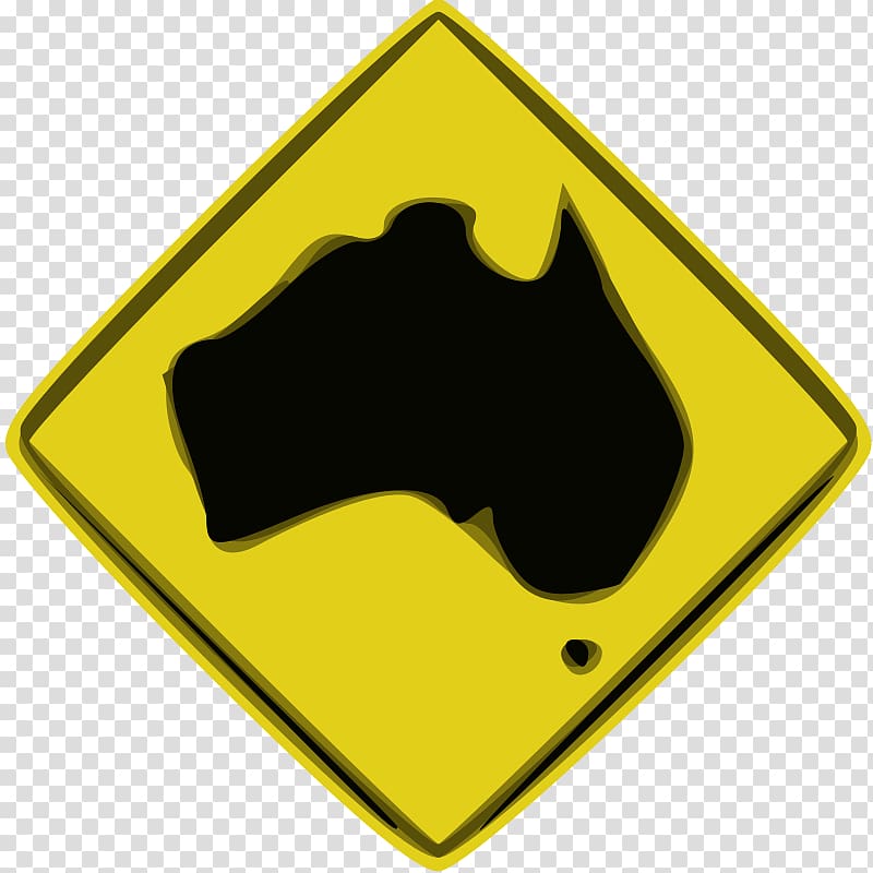 Australia Traffic sign Road Warning sign, Australia transparent background PNG clipart