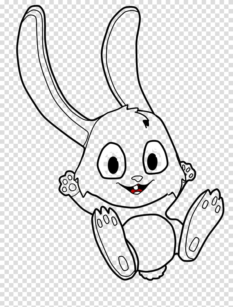 Rabbit Easter Bunny Line art Bugs Bunny Drawing, nose transparent background PNG clipart