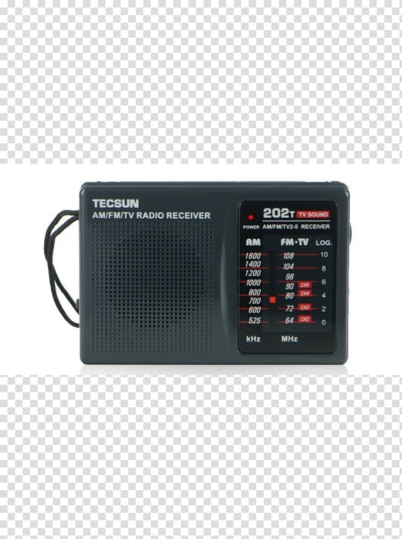 Radio receiver FM broadcasting Tecsun AM broadcasting, radio transparent background PNG clipart