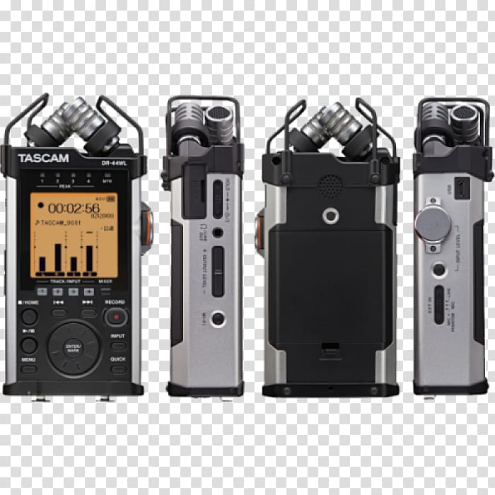 Microphone Digital audio Tascam DR-44WL Sound Recording and Reproduction, computer network card plate transparent background PNG clipart
