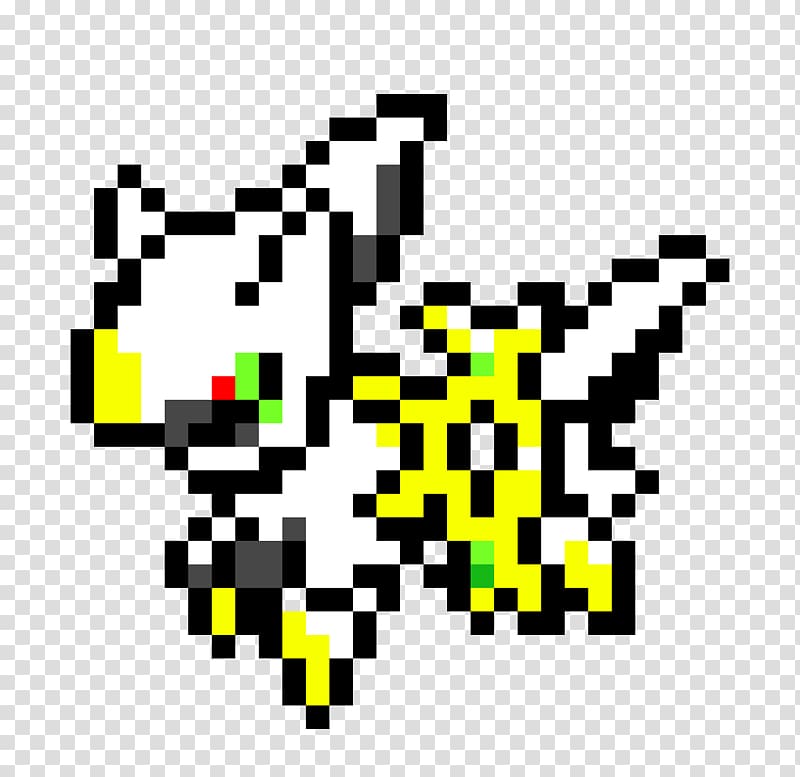 Arceus Bead Pokémon Pixel art Pikachu, pikachu transparent background PNG clipart