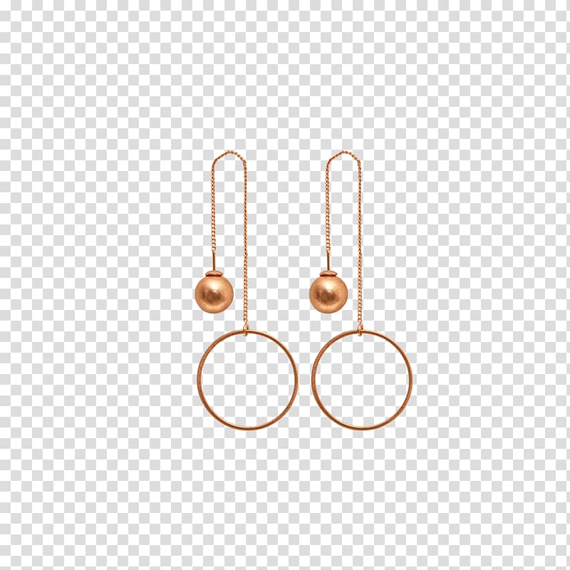 Earring Metal Gold plating, dotted circle material transparent background PNG clipart