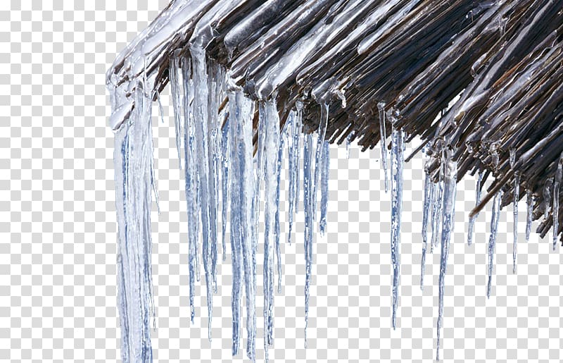 Icicle Eaves Winter Snow, Thatched icicle transparent background PNG clipart