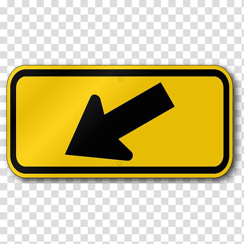 Traffic sign W16 engine Arrow Warning sign, Arrow transparent background PNG clipart