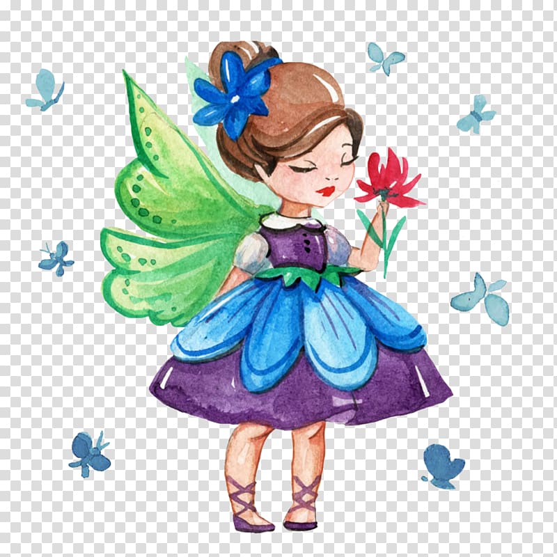 Tibetan Buddhist wall paintings Matrix Euclidean Fairy, Hand painted fairy maiden transparent background PNG clipart